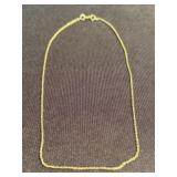 10K Yellow Gold Rope Necklace "417 MCS" 13"