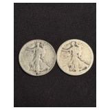 1937D - (Unk) Walking Liberty Half Dollars (90% Si