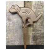 Cast Iron "No!" Dog Yard Stake