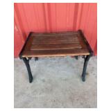 Cast Iron and Wooden Garden Table / Bench