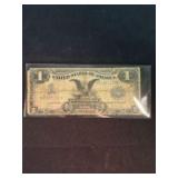 1899 $1 Silver Certificate "Black Eagle" Bill 3"X7