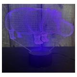 3D "Holographic" Hippo Night Light
