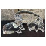 Glass Hippo Family