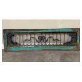 Vintage Stained Glass Window w/ Bow Detail