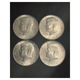(4) 1965 Kennedy Half Dollar Silver Coins (40% Sil