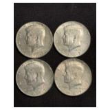 (4) 1967 Kennedy Half Dollar Silver Coins (40% Sil