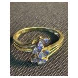 .925 - Gold Plated Tanzanite Ring (Size 9) (App. 1