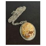 Maligano Jasper Pendant Necklace 14"