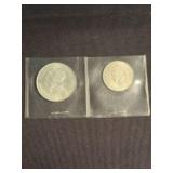 (2) 1962 Panamanian Balboa Coins (90% Silver) (App