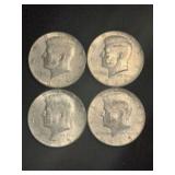 (4) 1965 Kennedy Half Dollar Silver Coins (40% Sil