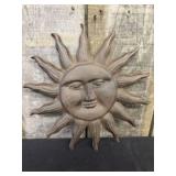 Cast Iron Sun Face Wall Hang