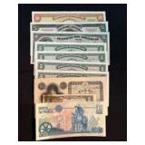 Collection of Foreign Bank Notes - Mexico, Peru an