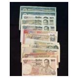 Collection of Foreign Bank Notes - India, England,