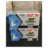 Two (2) Aguila .22 Colibri Long Rifle Ammo