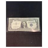 Series 1957 $1 Silver Certificate 2.5"X6"