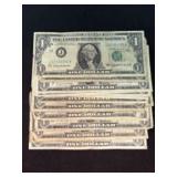 (20) Series 1963B $1 Bill (First Year Bill Replaci