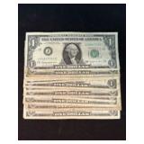 (20) Series 1963B $1 Bill (First Year Bill Replaci