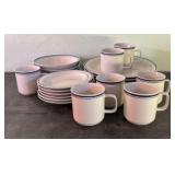 Collection Of Stoneware Plates, Mugs, Bowls (Plate