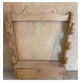 Oak Handcrafted Wall Mounted Rifle Rack 26"X36"
