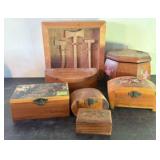 Collection Of Trinket Boxes And Miniature Hand Too