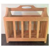 Natural Finish Magazine Rack 10"X17"X17"