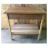 Cedar Natural Finish Island Style Table With Stora