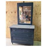 Project Piece - Painted Wooden Dresser With Mirror
