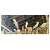 Rafter Lot Of Assorted Early Lumber/Metal 12