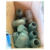 Collection of Ball Canning Jars, Mostly Blue - 13"