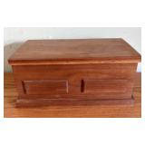 Handcrafted Velvet Lined Dresser - Jewelery Box 7"