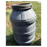 Large Plastic Barrel With Lid 23"X42"