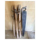 Early Cross Cut Saws With Saw Horse Componets 42"