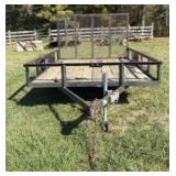 Wood and Metal Utility  Trailer with Easy Load Ram