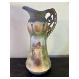 Antique Handpainted Porcelain Vase By Robert Hanke