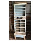 Vintage Wooden Distressed Platform Organizer - Cab