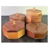 Lot Of 4 Wooden Dresser Boxes 4"-6"