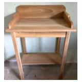 Natural Wood Finish Side Table - Writing Table 16"