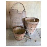 Quilting Frame, Bushel Baskets, Early Hand Tools 3