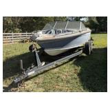Ebbtide Riviera 180 XLS Boat on Tennessee Trailer