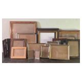 Large Collection Of Wooden - Brass Picture Frames
