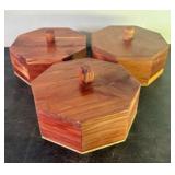 Trio Of Cedar Octagonal Wooden Dresser - Keepsake