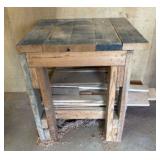 Wood Shop Table With Assorted Wood 24"X24"X30"