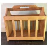 Magazine Rack Natural Finish 12"X17"X16"