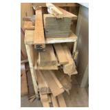 White Metal Table With Assortment Of Lumber 24"X36