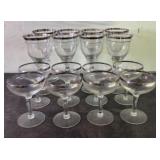Lot Of Possibly Sterling Brimmed Stemware (4"X8")