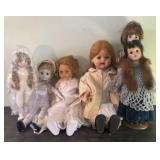 Collection Of Vintage Dolls 18"