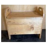 Handcrafted Wooden Storage Chest - Toy Box 11"X19"