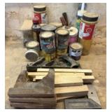 Lot Of Assorted Wood, Tools, Supplies