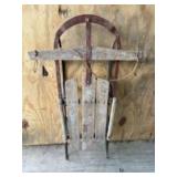 Vintage Metal Rail Snow Sled - 21"x36"