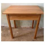 Natural Wood Finish Side Table 20"X24"X25"